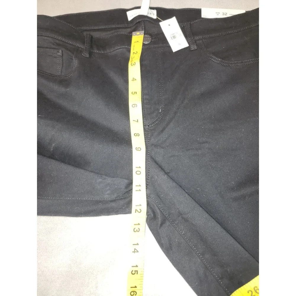 LOFT Women's Black Legging Pants Size 14 / 32 Skinny Stretch NWT